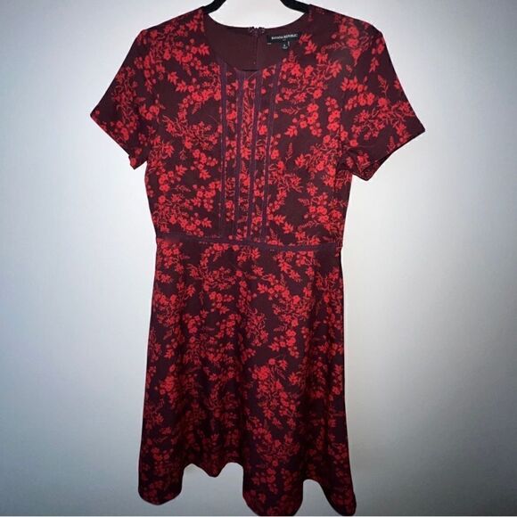 Banana Republic Factory Red Floral Dress - Sz 4 - Picture 2 of 13